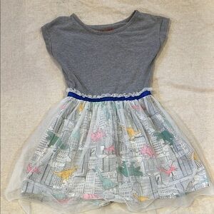 Gray and Multicolor Kids Dress
